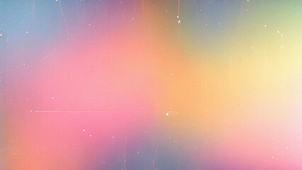 Vibrant pastel gradient background with vintage film grain, dust, and scratches. Ideal for retro designs, cinematic overlays, social media, and photography effects.