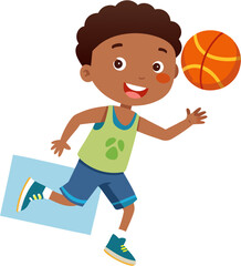 boy playing basketball
