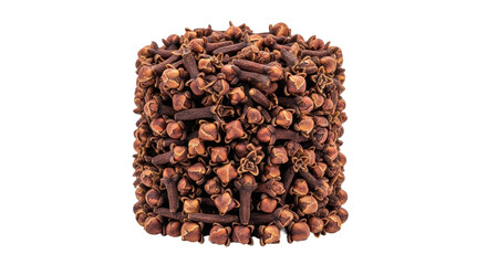 Isolated pile of cloves, dried flower buds used as spice for cooking and baking projects
