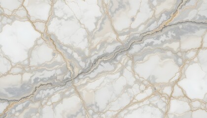 Obraz premium Elegant White Marble Texture with Natural Gray and Gold Veins, Luxury Polished Stone Surface for Interior Design, Backgrounds, Wall Tiles, and Floor Decoration