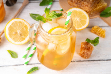 Citrus and honey mocktail, mead iced tea