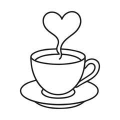 cup of coffee with heart