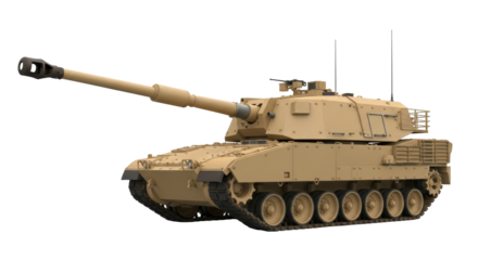 Isolated main battle tank, heavy army combat vehicle, military armored fighting machine