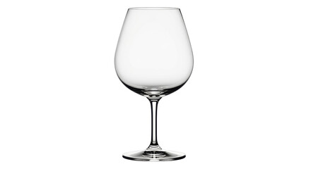 Isolated goblet glass perfect for red wine, glass stemware is versatile for events and dinners