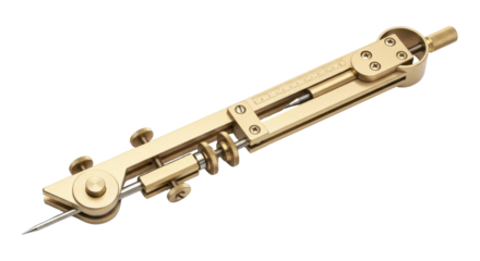 Isolated beam compass used for drawing precise circles and arcs in woodworking and machining