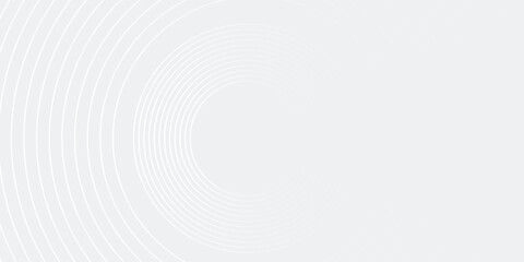 Abstract white glowing geometric lines on gray background. Modern shiny blue circle lines pattern. Futuristic technology concept. Suit for cover, poster, banner, brochure, header, website vector © HARTA