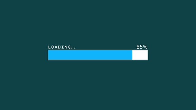 abstract beautiful loading icon, processing, downloading bar animation. loading Transfer Download 0-100% Loading bar and percentage.