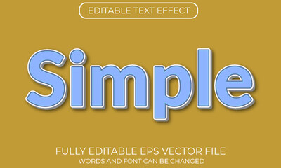 Simple editable text effect