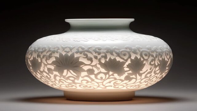 Exquisite Openwork Lotus Porcelain Presents Elegant Texture in Light and Shadow