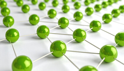 Obraz premium Eco Network System — Green Data Connectivity and Smart Technology