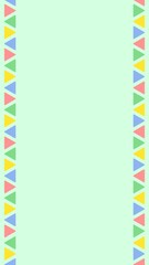 Fototapeta premium Colorful flag pop, cute and pop frame background