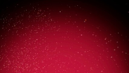 Red sparkling dust particles floating in air