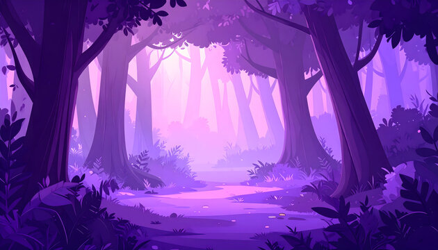 Enchanted Purple Forest Pathway