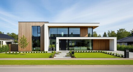 Beautifully crafted modern house design, exterior visualization