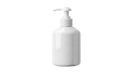 Isolated bottle of liquid soap with pump dispenser, skin care product, blank packaging