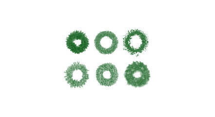 Christmas Tree Decoration wreath on Transparent Background, Holiday Fir Garland and Festive Corner, Decorative Christmas Wreath, Merry Christmas Ornament Stock Illustration