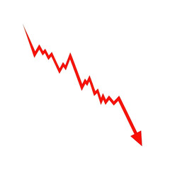 Obraz premium Falling chart arrow symbol isolated on transparent background