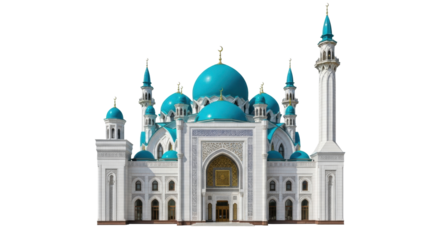Isolated Kul Sharif Mosque in Kazan, Russia, stunning historical landmark for tourism needs