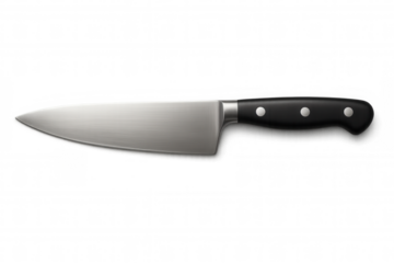 Stainless steel chef knife for kitchen cooking and food prepping services with sharp blade and ergonomic handle