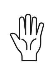 Open hand outline icon vector graphic scalable for various design projects