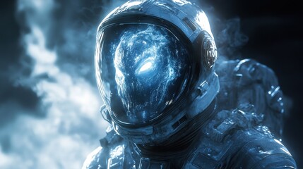 Fototapeta premium alien wearing astronaut mask