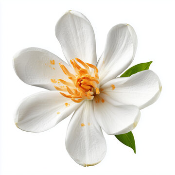 white champaca flower on white background