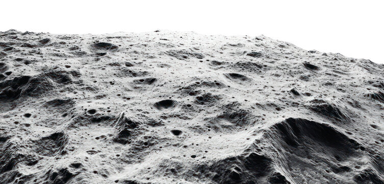 PNG Moon surface ground astronomical exploration.
