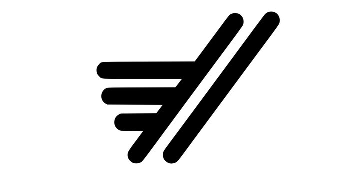 Dynamic Forward Slash Mark Bold Parallel Lines Vector Speed Element
