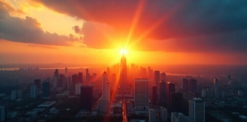 Golden Sunrise Cityscape Emerging Opportunities and Untapped Potential