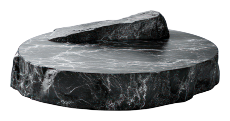 PNG Rocky podium black furniture platform.