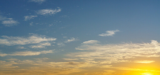 Dawn sky only, design element, no people