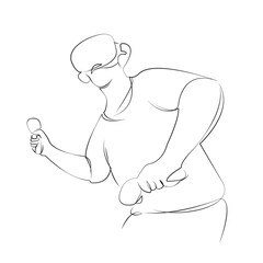 One continuous line drawing on white isolated background. Minimalism linear illustration. teenage, goggles, children, cyberspace, headset, technology, entertainment, reality, virtual, game