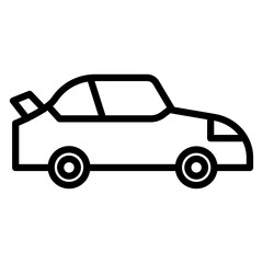Car Rally vector line icon design