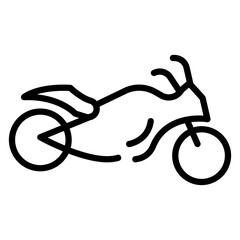 Drift Motorcycle vector line icon design