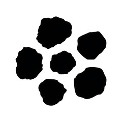 Dark inkblots create mysterious artistic design