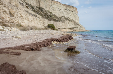 Rocky Zapalo Beach with Gentle Sea Waves, Cyprus