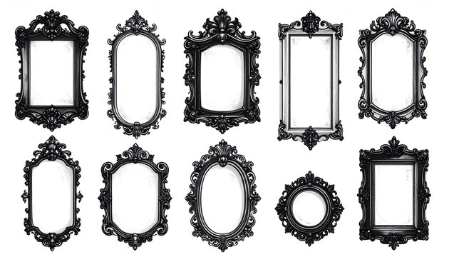 Ornate Black Picture Frames Collection