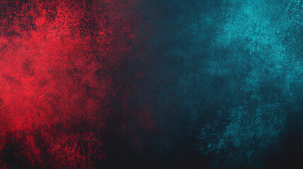Abstract black gradient background blending red, teal, and blue tones with subtle grain and noise texture. Modern grunge aesthetic perfect for web headers, posters, digital banners, and creative desig
