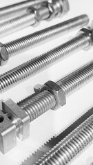 collage of screws, bolts and wrenches in black and white tones