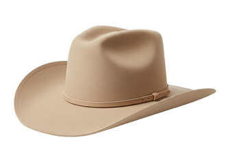 Isolated tan cowboy hat on display ready for purchase, offering a classic style