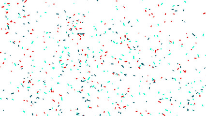 Festive Colorful Confetti Falling on White Background Celebratory Design