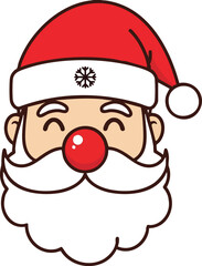 Santa claus christmas holiday winter celebration festive season cheerful face