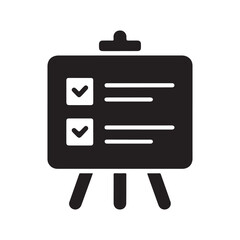 Fototapeta premium Task Board Solid Icon for Schedule Organization