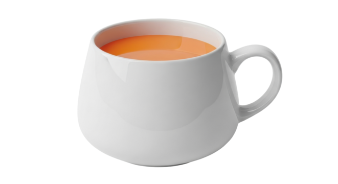 Isolated beverage ready to serve in ceramic mug, warm drink for refreshment or caffeine - Powered by Adobe