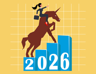 Business Goals and Financial Success in 2026. 2026 budget planning and financial management concept.