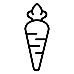 Carrot vector line icon design