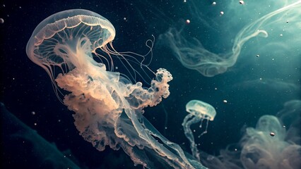 jelly fish in the water