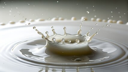 milk splash in a glass
