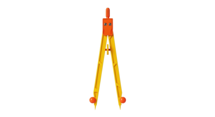 Isolated compass geometry tool, circle drawing math instrument, drawing design precision