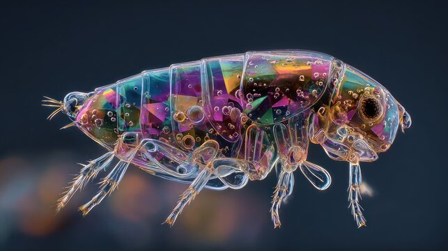 Flea insect with transparent background